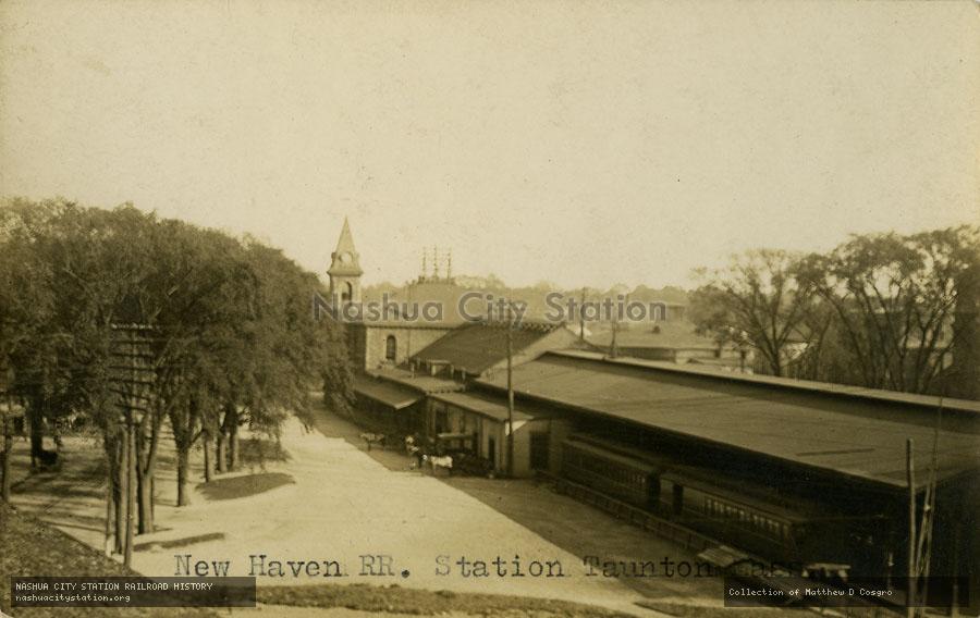 Postcard: New Haven Railroad Station, Taunton, Massachusetts